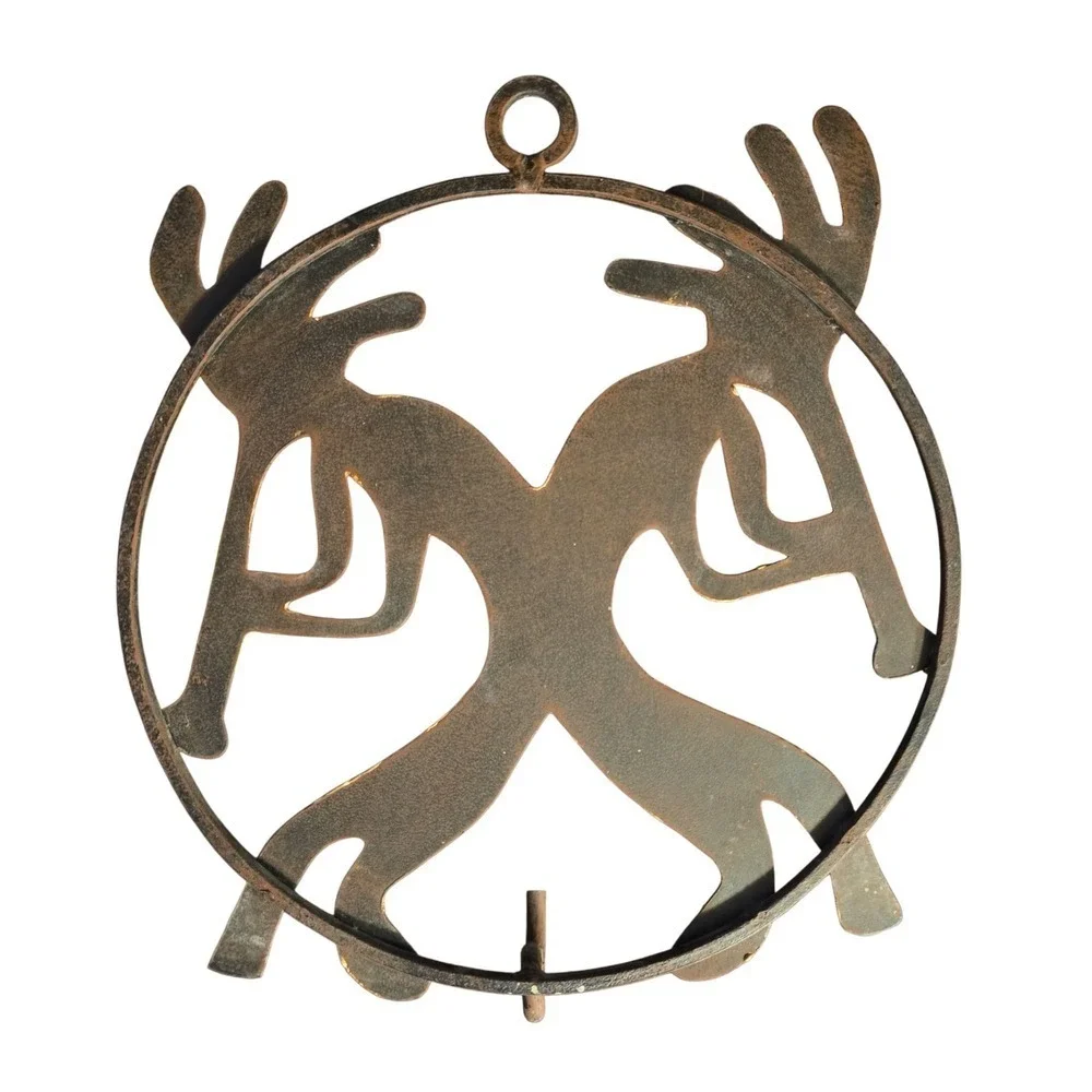 Kokopelli Candle Holder Southwestern Metal Art‎ Candle Wall Sconce Set